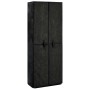 Mueble zapatero de tela con funda negro 60x30x166 cm