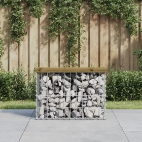 Gabion design garden bench impregnated pine wood 63x31.5x42 cm by vidaXL, garden benches - Ref: Foro24-834346, Price: 42,68 €...
