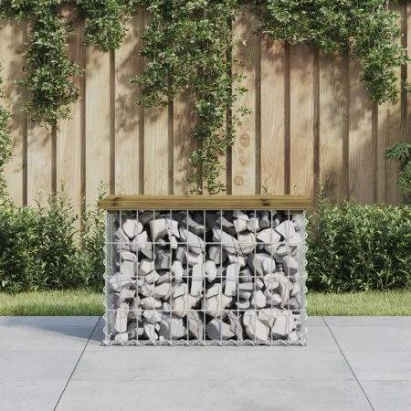 Gabion design garden bench impregnated pine wood 63x31.5x42 cm by vidaXL, garden benches - Ref: Foro24-834346, Price: 42,68 €...