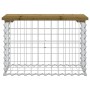Gartenbank im Gabionen-Design aus imprägniertem Kiefernholz, 63 x 31,5 x 42 cm von vidaXL, Gartenbänke - Ref: Foro24-834346, ...