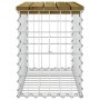 Gartenbank im Gabionen-Design aus imprägniertem Kiefernholz, 63 x 31,5 x 42 cm von vidaXL, Gartenbänke - Ref: Foro24-834346, ...