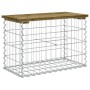 Gartenbank im Gabionen-Design aus imprägniertem Kiefernholz, 63 x 31,5 x 42 cm von vidaXL, Gartenbänke - Ref: Foro24-834346, ...