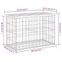 Gabion design garden bench impregnated pine wood 63x31.5x42 cm by vidaXL, garden benches - Ref: Foro24-834346, Price: 42,68 €...