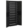 Mueble zapatero de tela con funda negro 60x30x166 cm