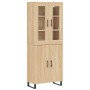 Hohes Sideboard aus eichenfarbenem Sperrholz, 69,5 x 34 x 180 cm von vidaXL, Sideboards - Ref: Foro24-3198236, Preis: 170,39 ...