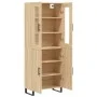High oak-colored plywood sideboard 69.5x34x180 cm by vidaXL, Sideboards - Ref: Foro24-3198236, Price: 171,55 €, Discount: %