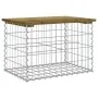 Banco jardín diseño gaviones madera pino impregnada 63x44x42 cm de vidaXL, Bancos de jardín - Ref: Foro24-834355, Precio: 47,...