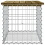 Banco jardín diseño gaviones madera pino impregnada 63x44x42 cm de vidaXL, Bancos de jardín - Ref: Foro24-834355, Precio: 47,...