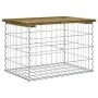Banco jardín diseño gaviones madera pino impregnada 63x44x42 cm de vidaXL, Bancos de jardín - Ref: Foro24-834355, Precio: 47,...