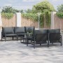 Conjunto de sofá de jardín 6 pcs Antracita Acero & tela