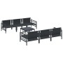 Conjunto de sofá de jardín 7 pcs Antracita Acero & Tela
