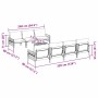 Conjunto de sofá de jardín 8 pcs Antracita Acero & Tela