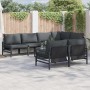 Conjunto de sofá de jardín 7 pcs Antracita Acero & tela