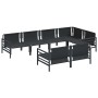 Conjunto de sofá de jardín 7 pcs Antracita Acero & tela