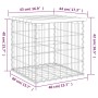 Gabionen-Design-Gartenbank aus Douglasienholz 43x44x42 cm von vidaXL, Gartenbänke - Ref: Foro24-834336, Preis: 29,83 €, Rabat...