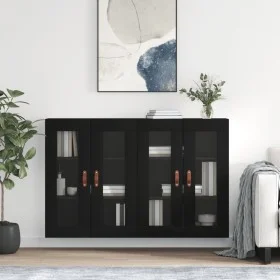 Armarios de pared 2 uds madera de ingeniería negro by vidaXL, Sideboards - Ref: Foro24-3197914, Price: 166,25 €, Discount: %
