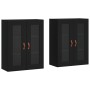 Armarios de pared 2 uds madera de ingeniería negro von vidaXL, Sideboards - Ref: Foro24-3197914, Preis: 168,63 €, Rabatt: %