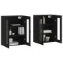 Armarios de pared 2 uds madera de ingeniería negro by vidaXL, Sideboards - Ref: Foro24-3197914, Price: 166,22 €, Discount: %