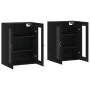Armarios de pared 2 uds madera de ingeniería negro by vidaXL, Sideboards - Ref: Foro24-3197914, Price: 166,22 €, Discount: %