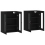 Armarios de pared 2 uds madera de ingeniería negro von vidaXL, Sideboards - Ref: Foro24-3197914, Preis: 168,63 €, Rabatt: %