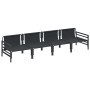 Conjunto de sofá de jardín 4 pcs Antracita Acero