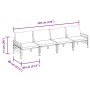 Conjunto de sofá de jardín 4 pcs Antracita Acero