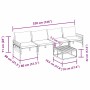 Conjunto de sofá de jardín 5 pcs Antracita Acero