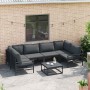 Conjunto de sofá de jardín 6 pcs Antracita Acero