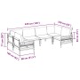 Conjunto de sofá de jardín 6 pcs Antracita Acero