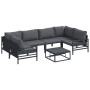 Conjunto de sofá de jardín 7 pcs Antracita Acero