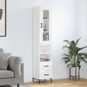 Hohes Sideboard aus weißem Sperrholz, 34,5 x 34 x 180 cm von vidaXL, Sideboards - Ref: Foro24-3199297, Preis: 116,93 €, Rabat...