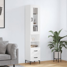 Hohes Sideboard aus weißem Sperrholz, 34,5 x 34 x 180 cm von vidaXL, Sideboards - Ref: Foro24-3199297, Preis: 118,28 €, Rabat...