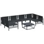 Conjunto de sofá de jardín 7 pcs Antracita Acero