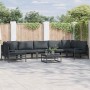 Conjunto de sofá de jardín 7 pcs Antracita Acero
