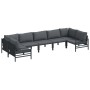 Conjunto de sofá de jardín 7 pcs Antracita Acero