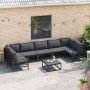 Conjunto de sofá de jardín 7 pcs Antracita Acero
