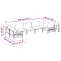 Conjunto de sofá de jardín 7 pcs Antracita Acero