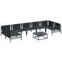 Conjunto de sofá de jardín 8 pcs Antracita Acero