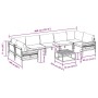 Conjunto de sofá de jardín 8 pcs Antracita Acero