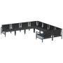 Conjunto de sofá de jardín 8 pcs Antracita Acero
