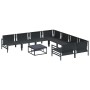 Conjunto de sofá de jardín 9 pcs Antracita Acero