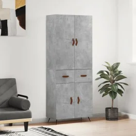 Aparador alto madera contrachapada gris hormigón 69,5x34x180 cm by vidaXL, Sideboards - Ref: Foro24-3198125, Price: 158,61 €,...