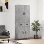 Hoher Schrank aus grauem Beton-Sperrholz, 69,5x34x180 cm. von vidaXL, Sideboards - Ref: Foro24-3198125, Preis: 160,69 €, Raba...