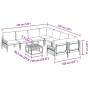 Conjunto de sofá de jardín 9 pcs Antracita Acero