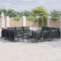 Conjunto de sofá de jardín 12 pcs Antracita Acero