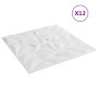 Paneles de pared 12 uds XPS amatista blanco 50x50 cm 3 m²