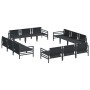 Conjunto de sofá de jardín 12 pcs Antracita Acero