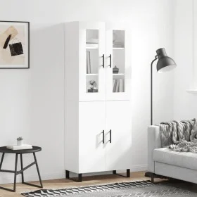 Hohes weißes Sperrholz-Sideboard 69,5 x 34 x 180 cm von vidaXL, Sideboards - Ref: Foro24-3198233, Preis: 166,04 €, Rabatt: %