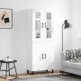 Hohes weißes Sperrholz-Sideboard 69,5 x 34 x 180 cm von vidaXL, Sideboards - Ref: Foro24-3198233, Preis: 162,91 €, Rabatt: %