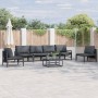 Conjunto de sofá de jardín 7 pcs Antracita Acero